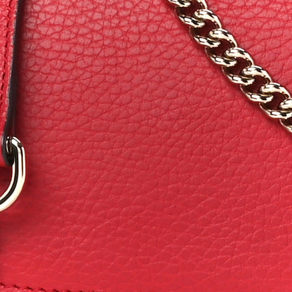 Gucci Dollar Calfskin Interlocking G Shoulder Bag Red 9 of 11
