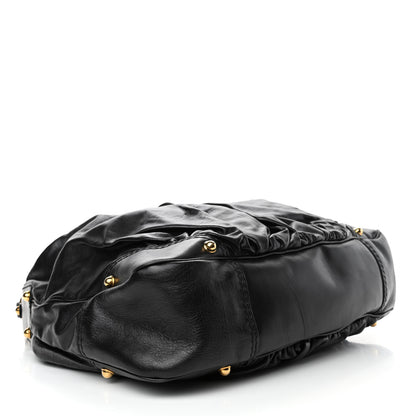Gucci Calfskin Large Jockey Hobo Black 3 of 4