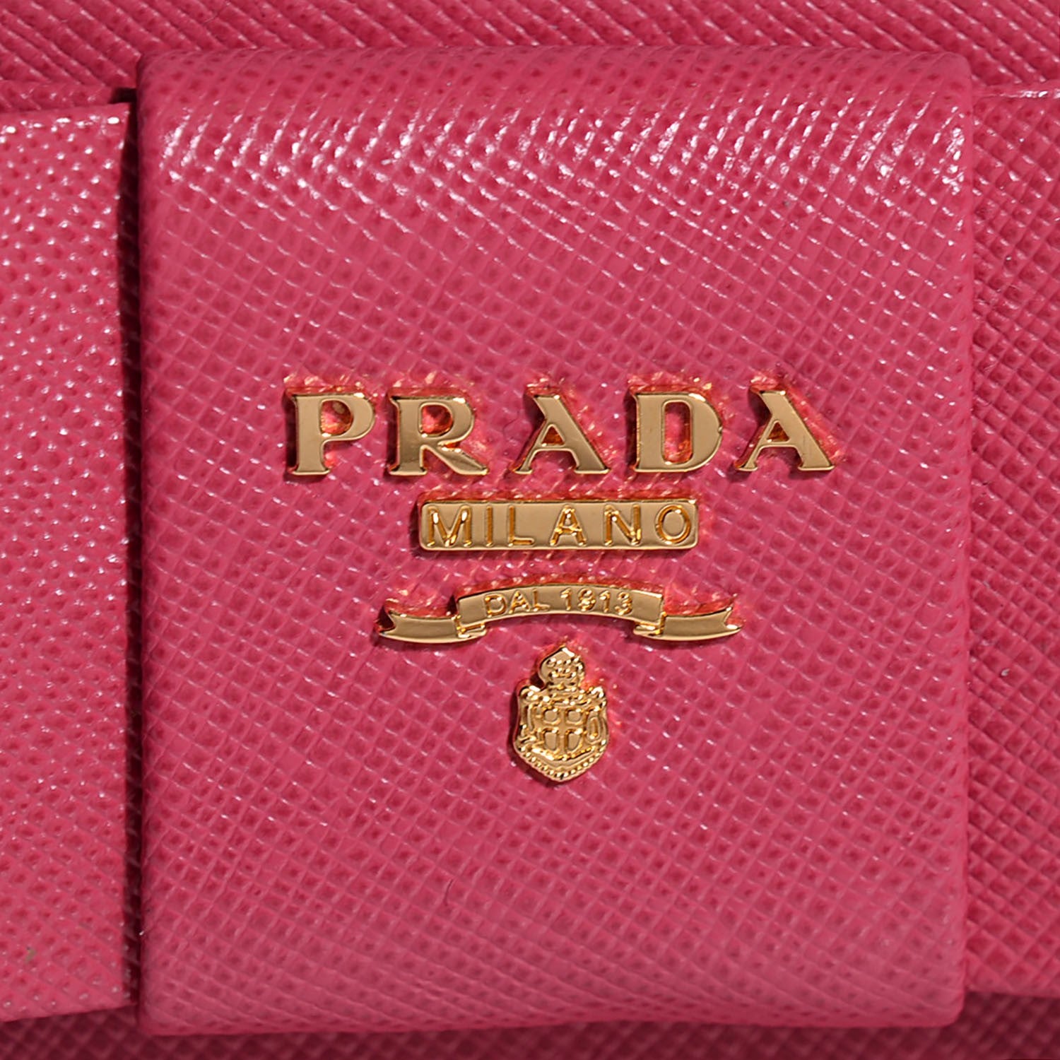 Prada Saffiano Bow Wristlet Peonia 9 of 10