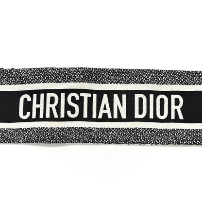 Christian Dior Silk Houndstooth Mitzah Scarf Black White 3 of 4