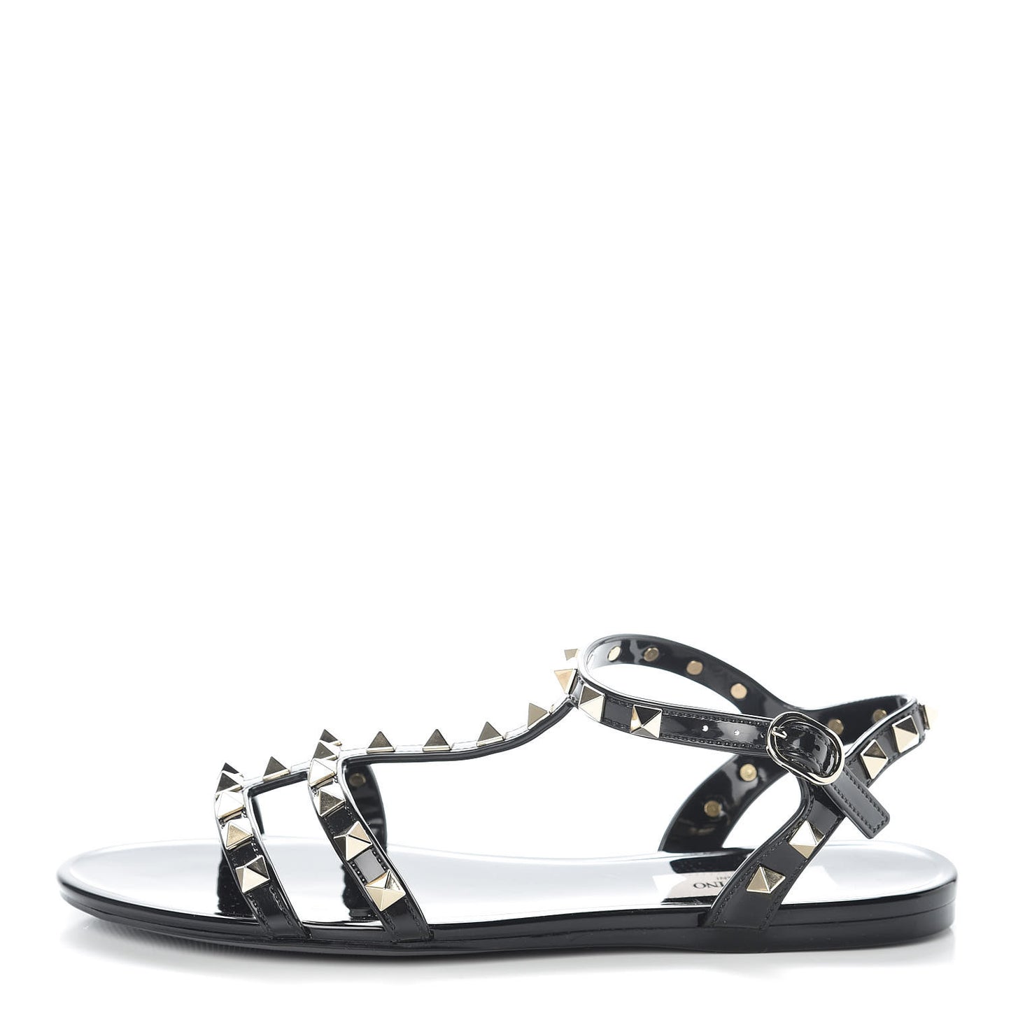 PVC Jelly Rockstud Caged Sandals 36 Black