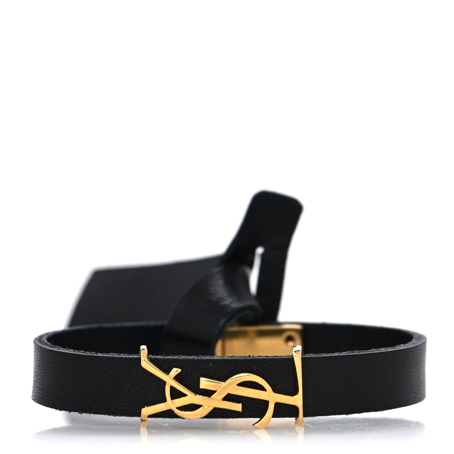 Calfskin Opyum Double Wrap Bracelet Black