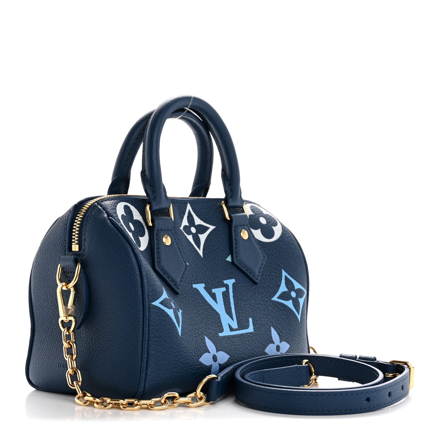 Louis Vuitton Empreinte Monogram Giant Speedy Bandouliere 20 Degrade Blue 4 of 11
