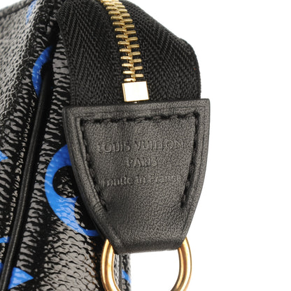 Louis Vuitton Colored Monogram Mini Pochette Accessories Blue Black 6 of 7