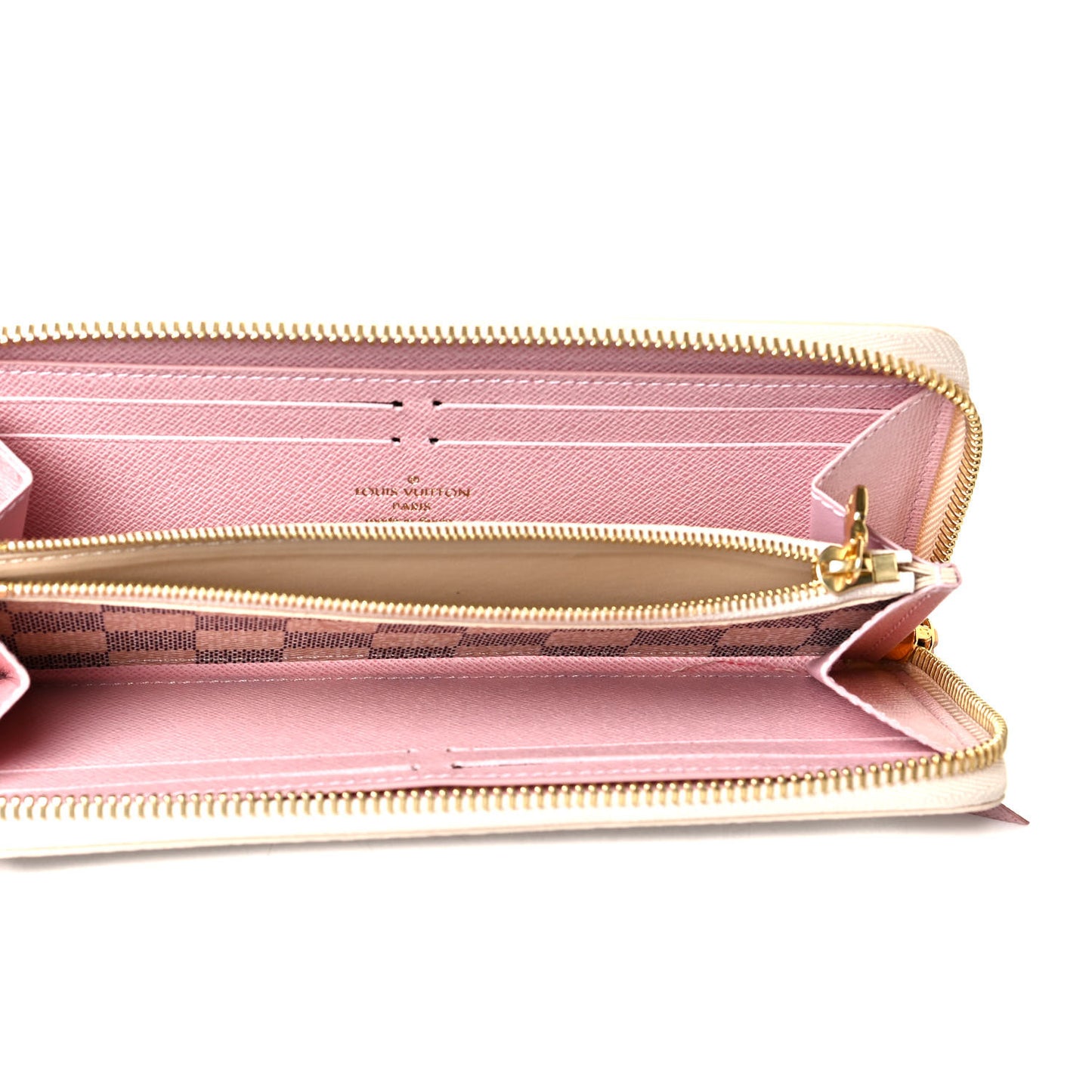 Damier Azur Clemence Wallet Rose Ballerine