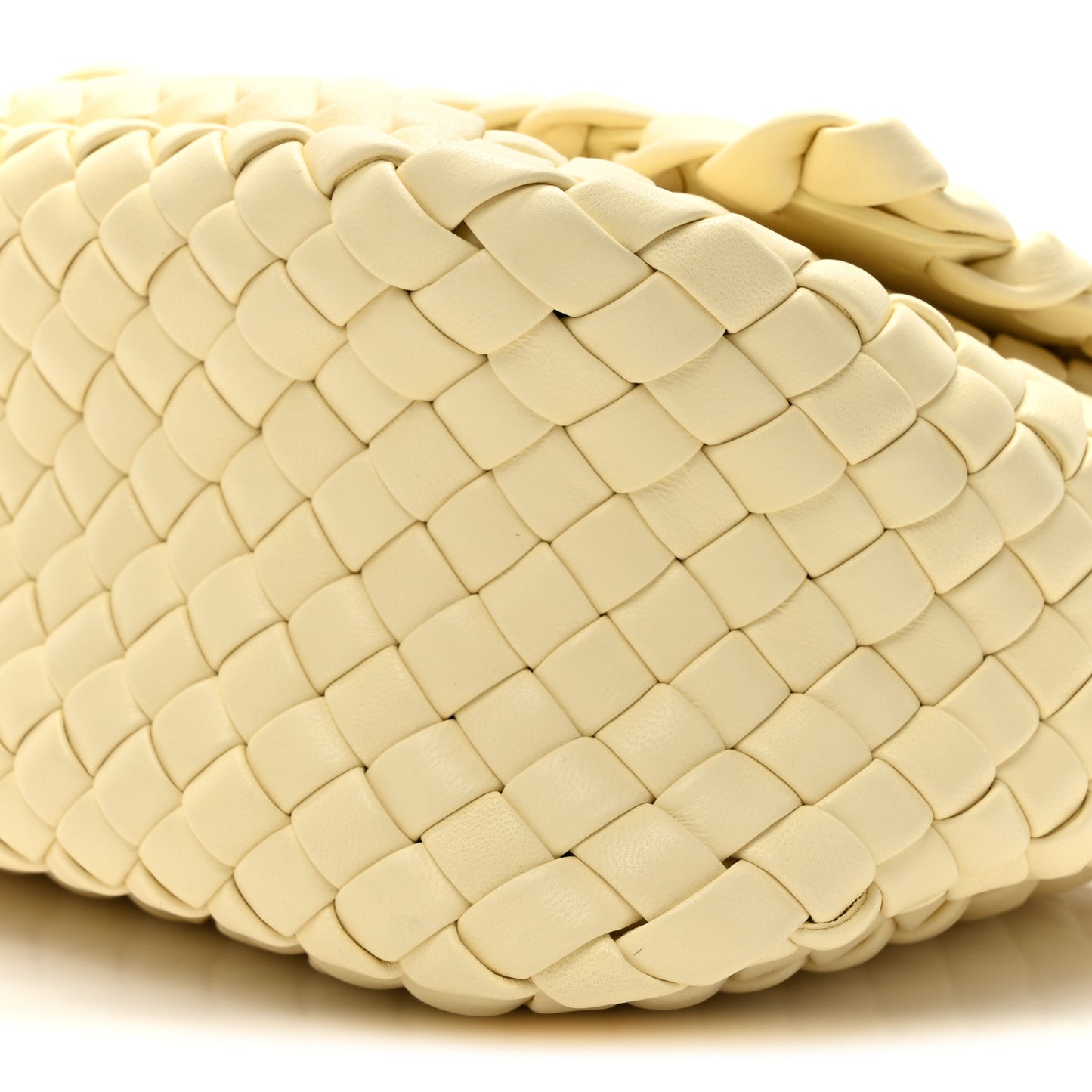 Nappa Intreccio Mini Cobble Shoulder Bag Chamomile