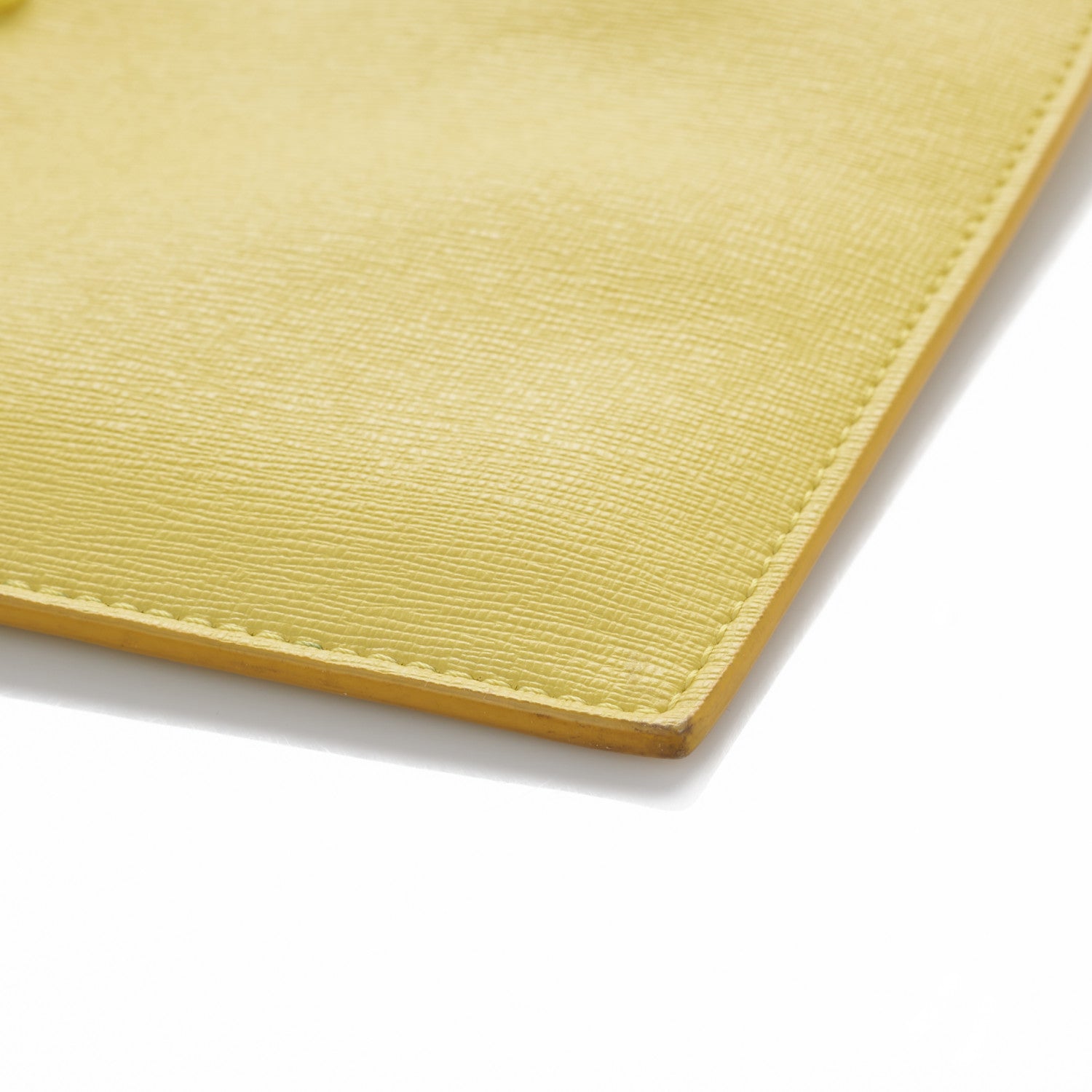 Versace Saffiano Palazzo Wristlet Pouch Yellow 9 of 9