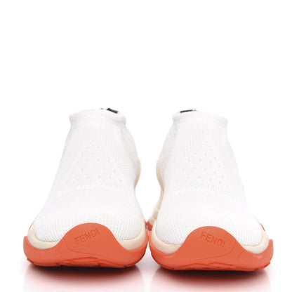 Fendi Technical 3D Mesh Womens FFluid Zip Up Sneakers 39 White Latte Ruggine 2 of 7