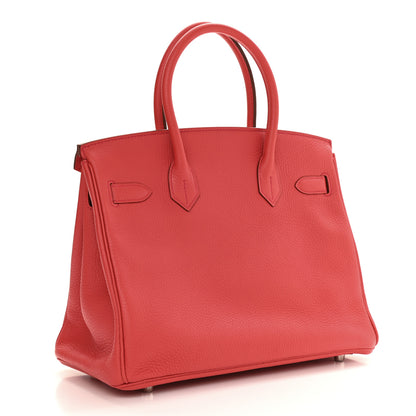Hermes Taurillon Clemence Birkin 30 Rouge Pivoine 2 of 10