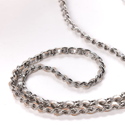 Chanel Metallic Lambskin Small Chain Around Clutch Silver 12 of 15