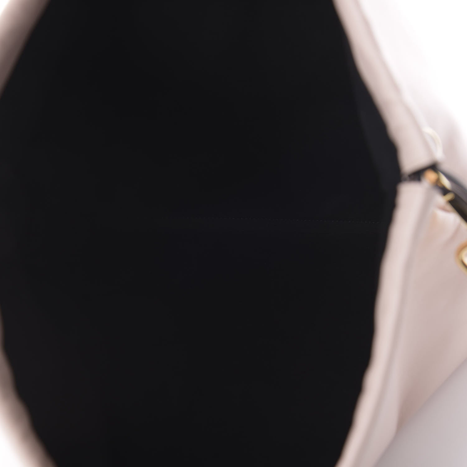 Fendi Soft Nappa Logo Medium Drawstring Pouch Bag Rosa Quarzo Black 5 of 9