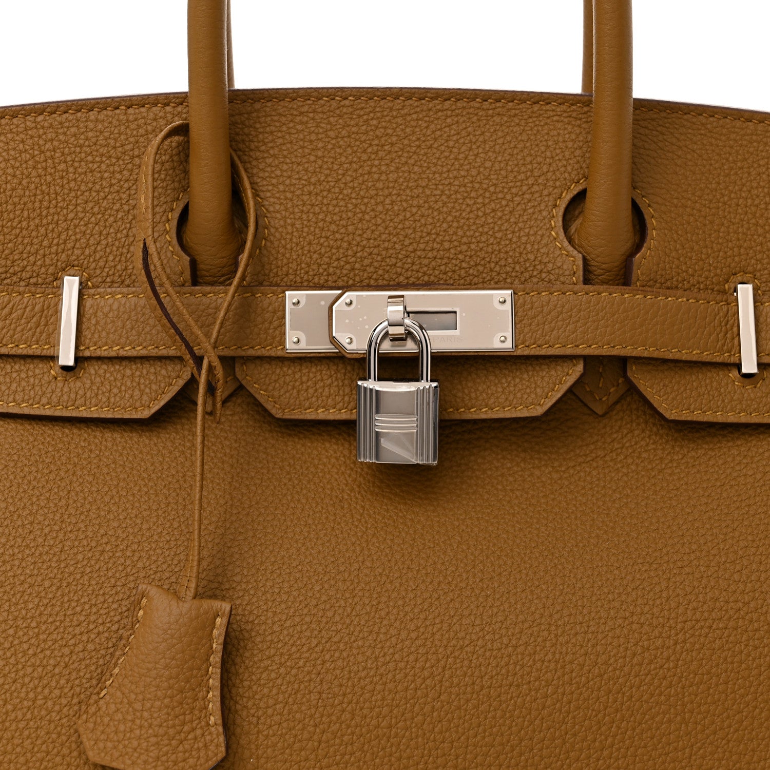 Hermes Togo Verso Birkin 30 Bronze Dore Bleu Brume 8 of 11