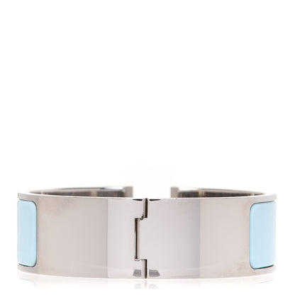 Hermes Enamel Wide Clic Clac H Bracelet GM Lagon 3 of 5