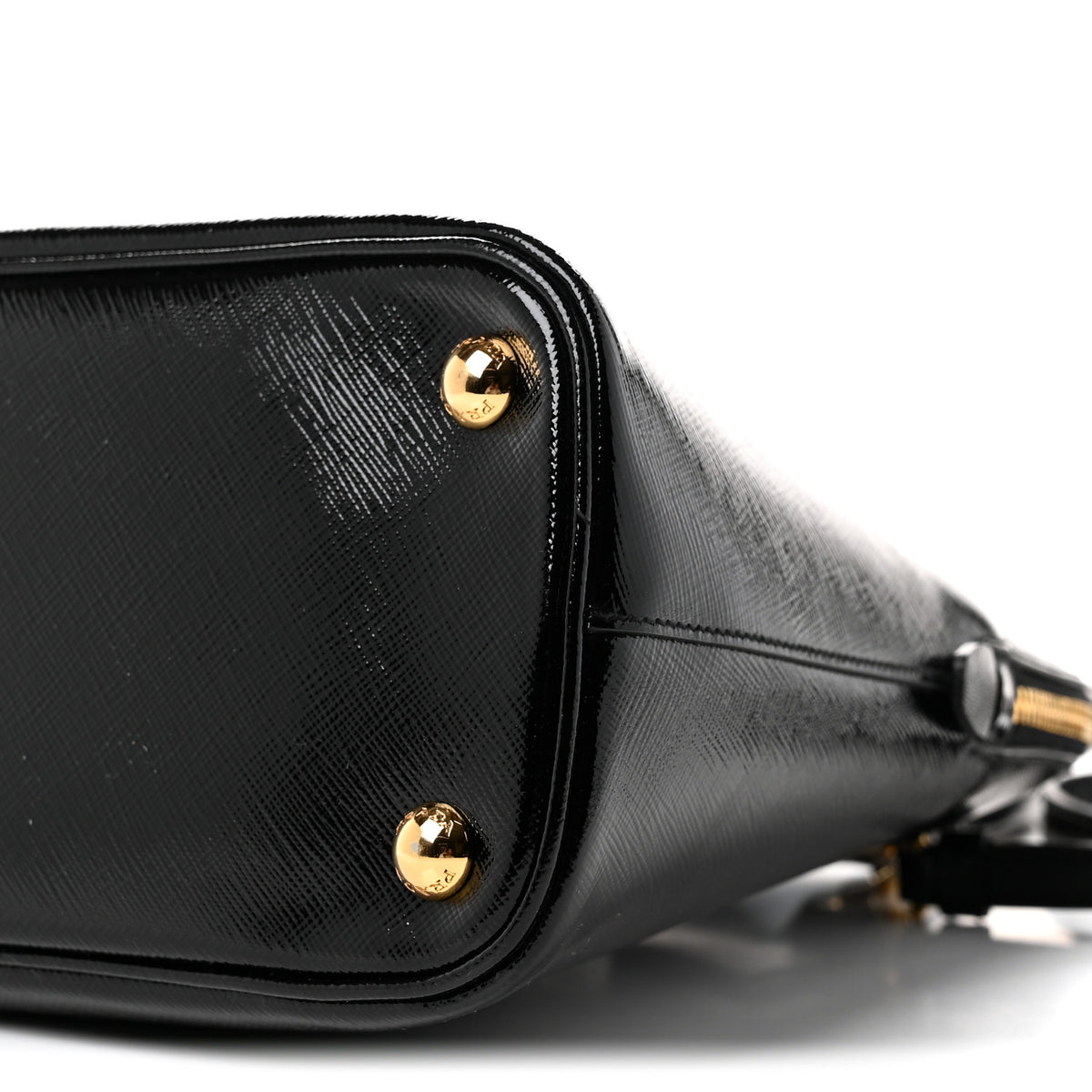 Saffiano Vernice Small Dome Tote Black