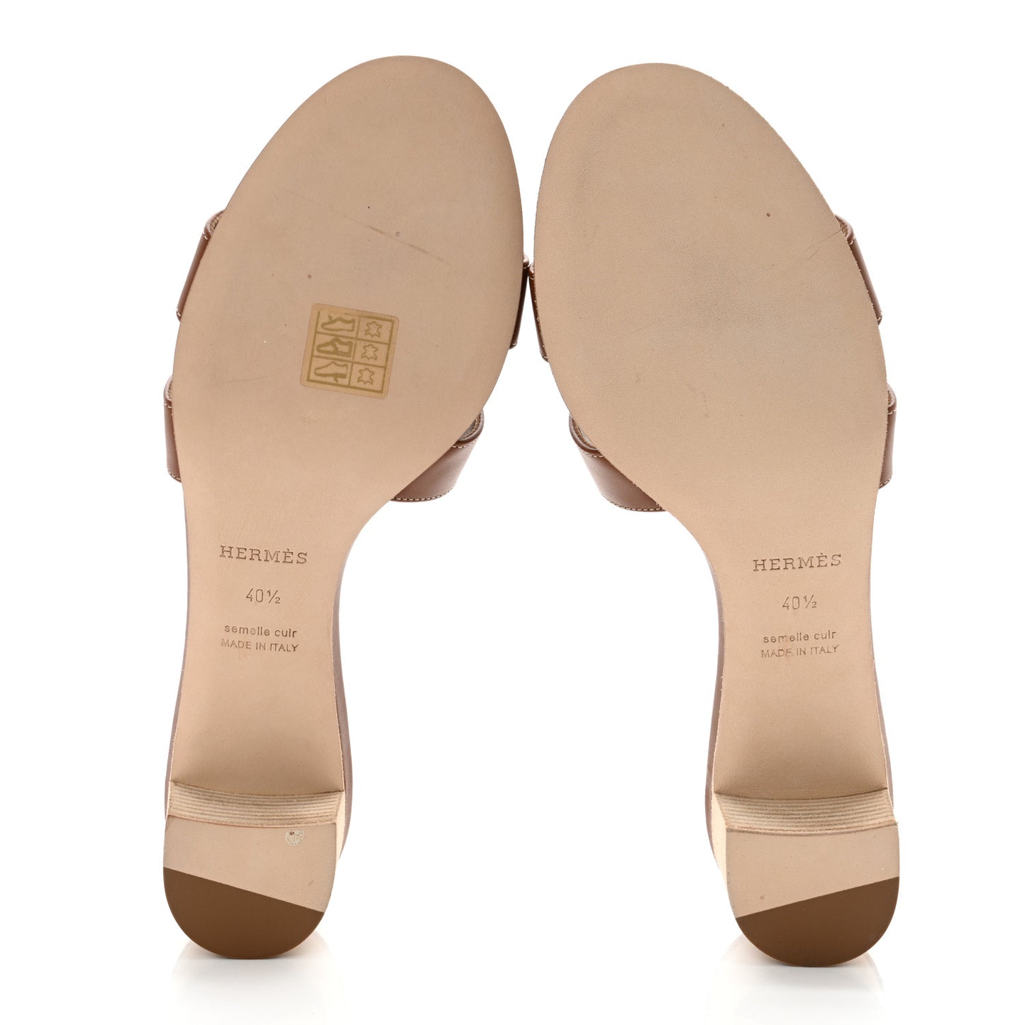 Calfskin Oasis Sandals 40.5 Gold