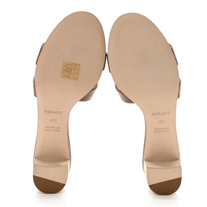Hermes Calfskin Oasis Sandals 40.5 Gold 6 of 7