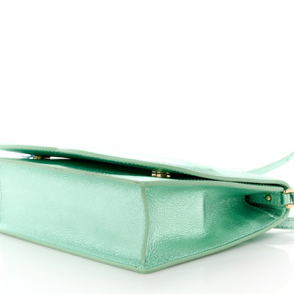 Dolce & Gabbana Metallic Calfskin DG Logo Flap Crossbody Bag Green 9 of 9