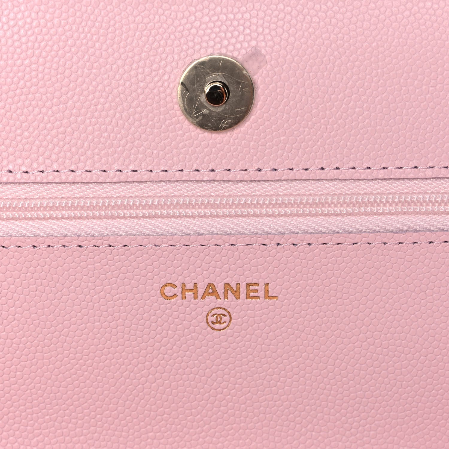 Chanel Caviar Quilted Wallet On Chain WOC Light Pink 5 of 11