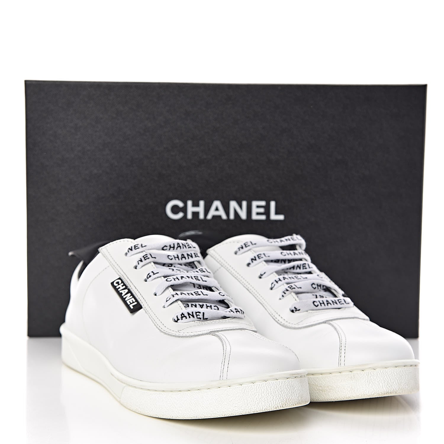 Chanel Calfskin CC Womens Sneakers 39 Black 12 of 12
