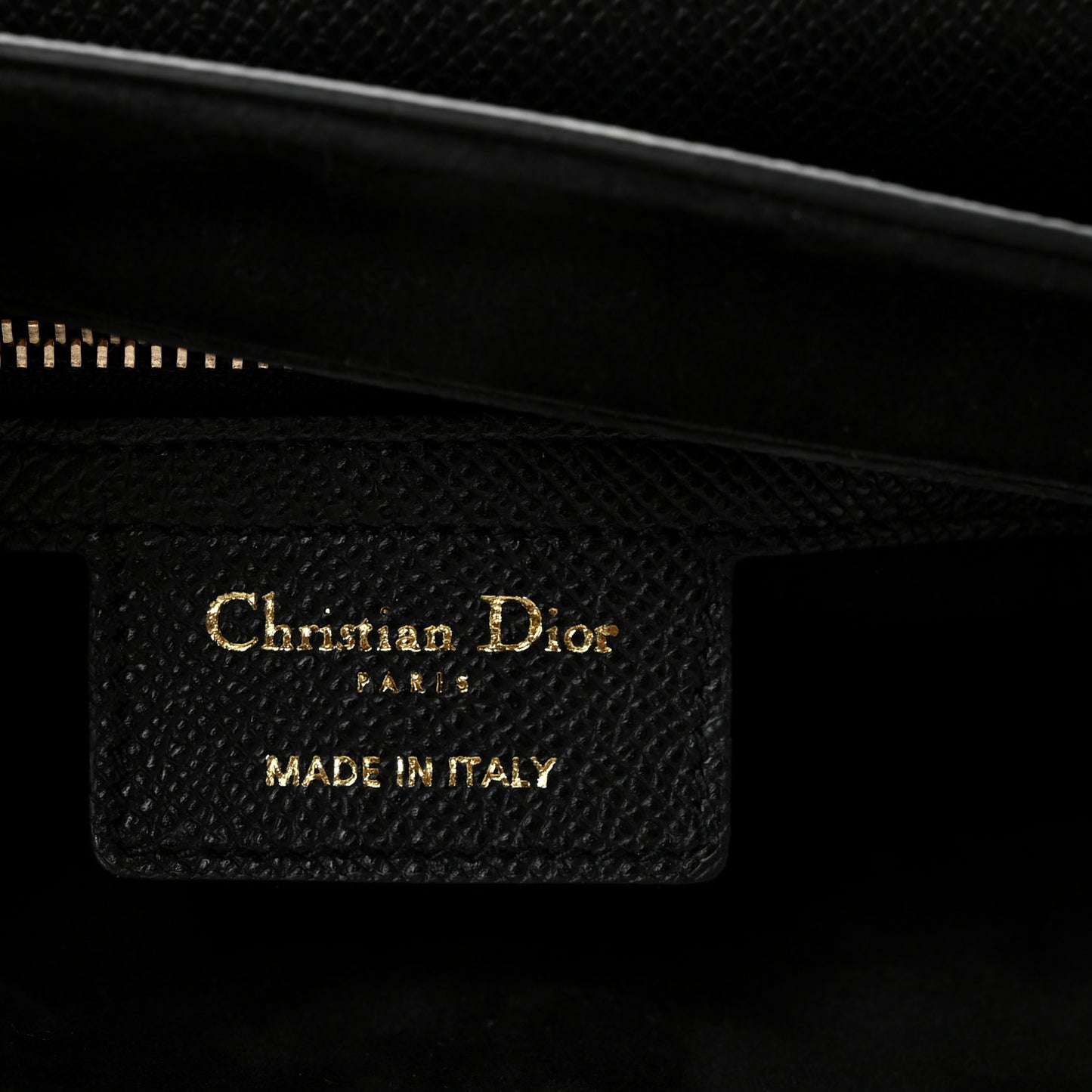 Grained Calfskin Saddle Bag With Strap Black