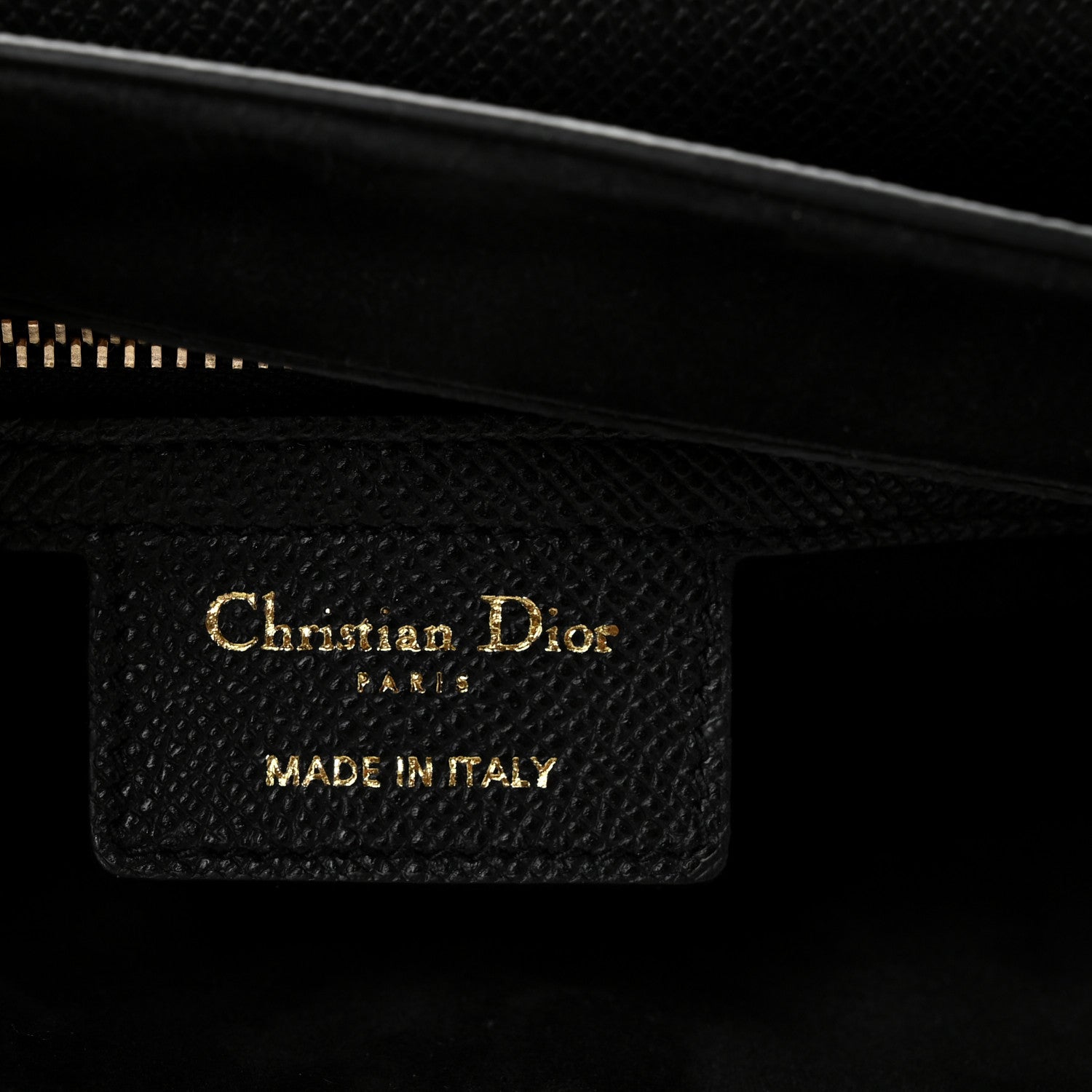Christian Dior Grained Calfskin Saddle Bag With Strap Black 6 of 11