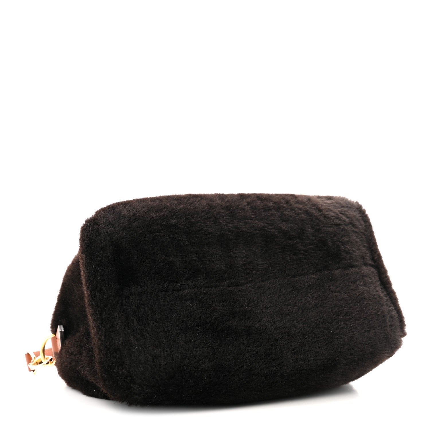 Louis Vuitton Shearling Monogram LV Ski Cozygram Speedy Bandouliere 25 Chocolate Cream 4 of 14