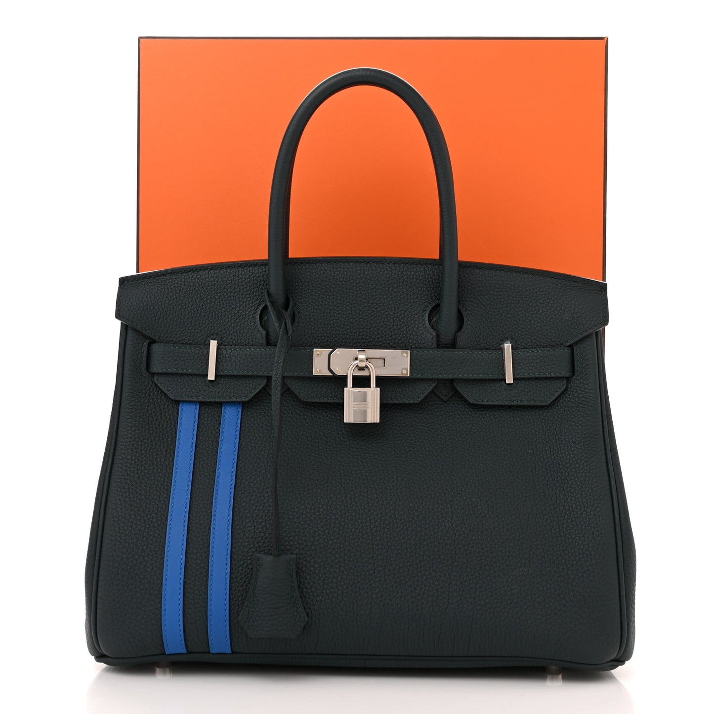Togo Swift Officier Birkin 30 Vert Cypress Bleu Zellige