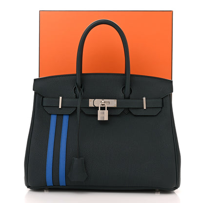 Hermes Togo Swift Officier Birkin 30 Vert Cypress Bleu Zellige 11 of 11