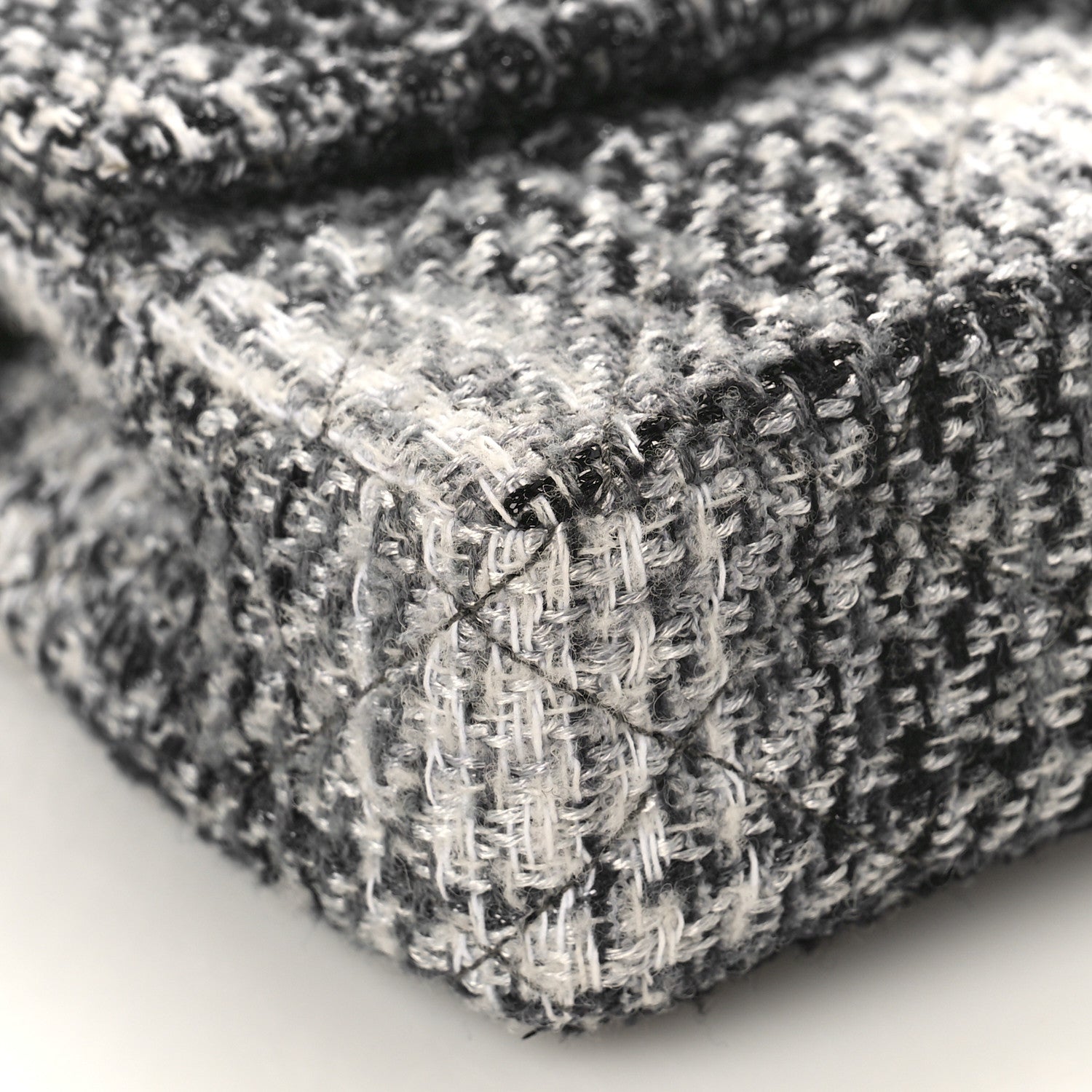 Chanel Tweed East West Flap Black White 8 of 9