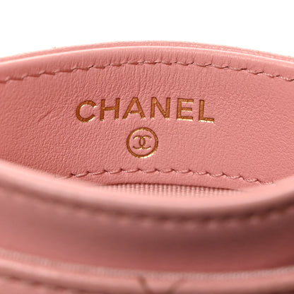 Chanel Lambskin Quilted Chanel 19 Card Holder Light Pink 6 of 13