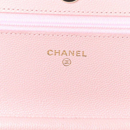 Chanel Caviar Quilted Coco Candy Wallet On Chain WOC Light Pink 6 of 12