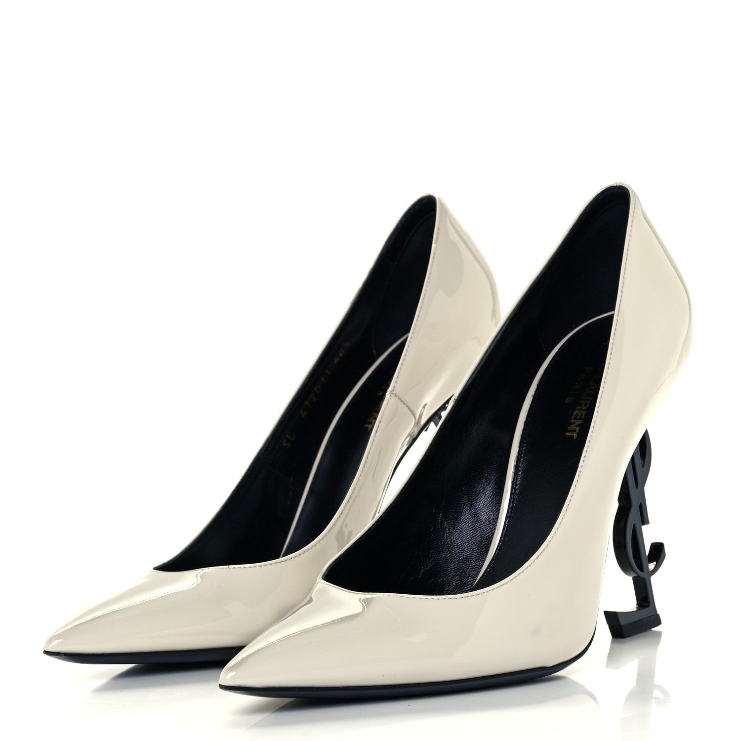 Saint Laurent Patent Opyum 110 Pumps 40.5 Neutro 2 of 11