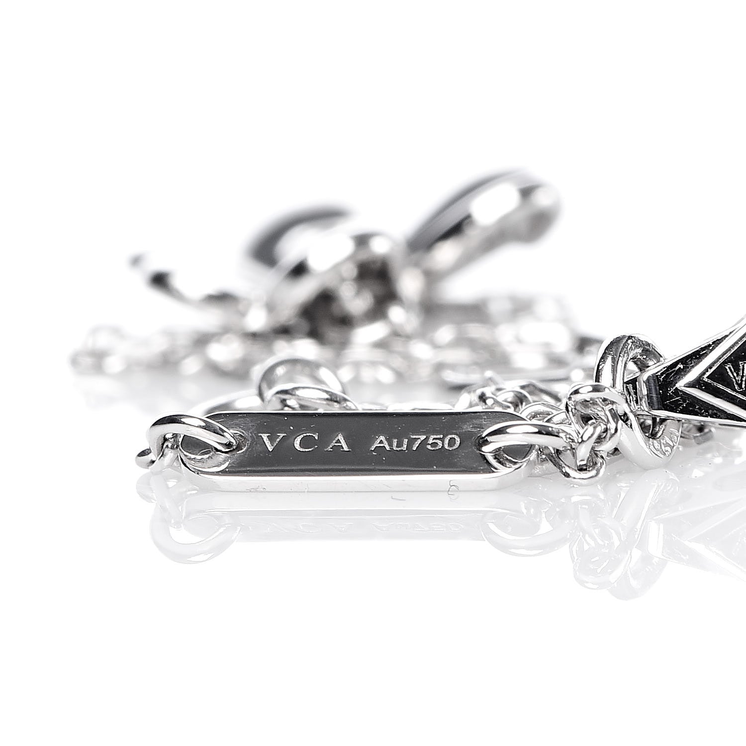 Van Cleef & Arpels 18K White Gold Diamond Mini Frivole Bracelet 5 of 6