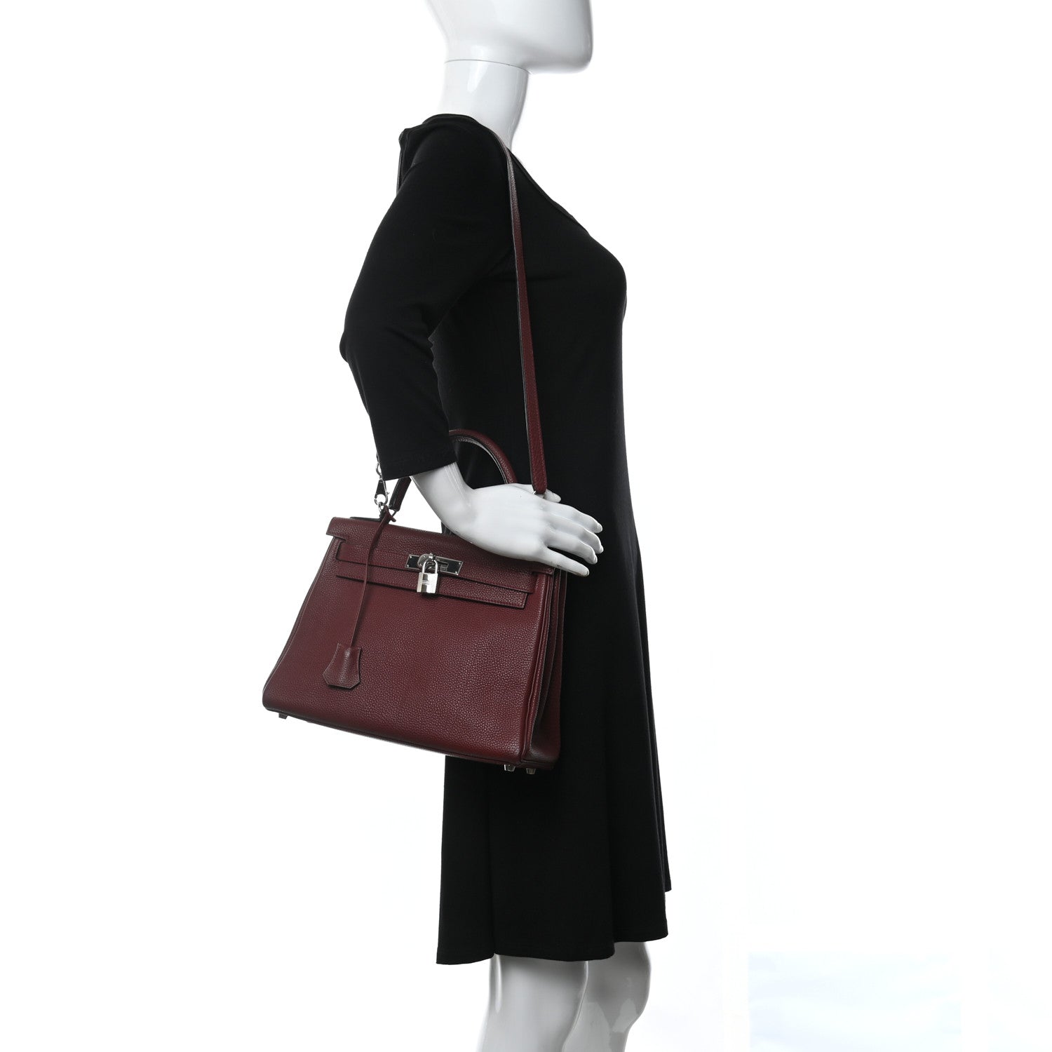 Hermes Togo Kelly Retourne 28 Rouge H 3 of 15