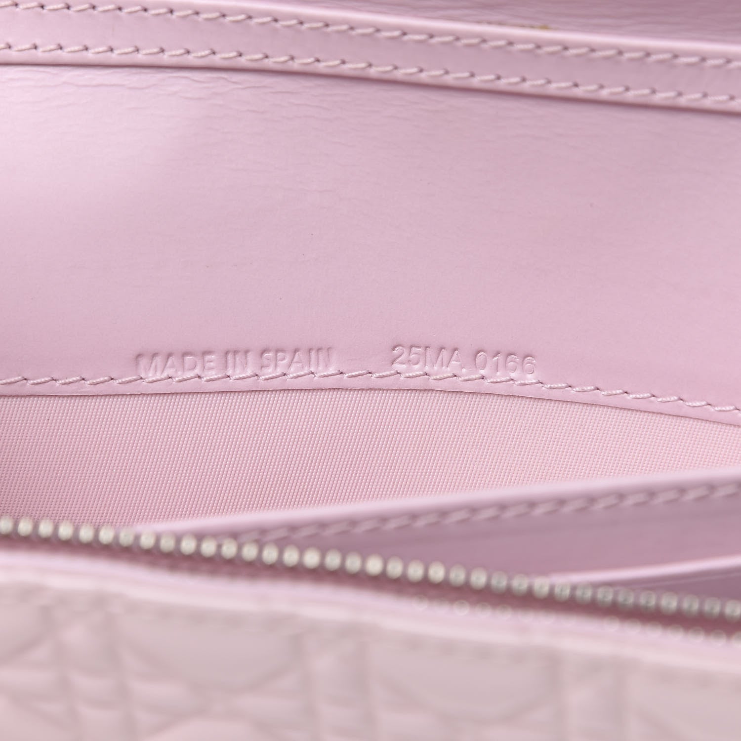 Christian Dior Patent Cannage Rendezvous Chain Wallet Pink 7 of 13