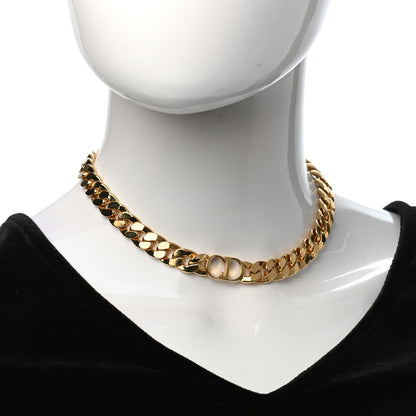Christian Dior Metal Danseuse Etoile Chain Choker Necklace Gold 2 of 5