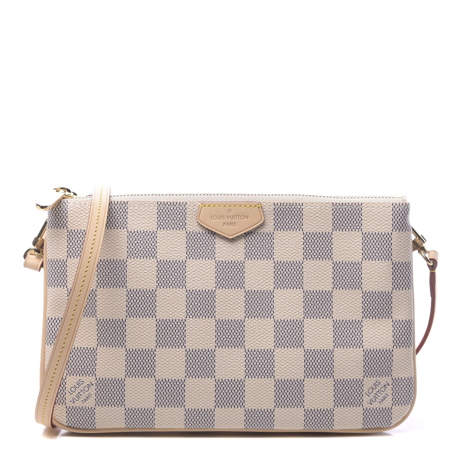 Louis Vuitton Damier Azur Double Zip Pochette 1 of 11