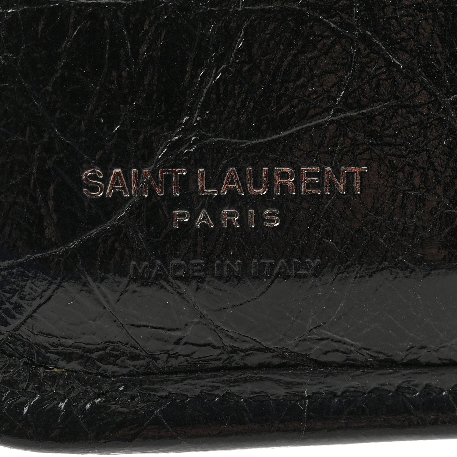 Saint Laurent Crinkled Calfskin Matelasse Monogram Niki Card Holder Black 6 of 9