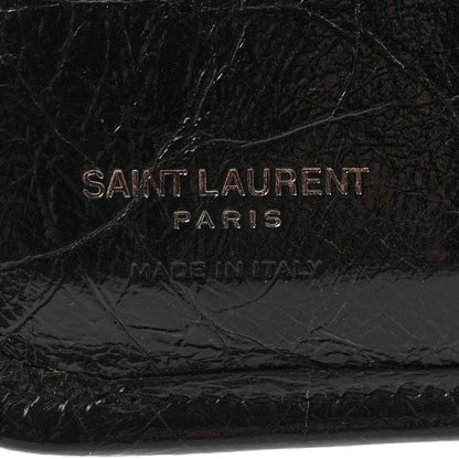 Saint Laurent Crinkled Calfskin Matelasse Monogram Niki Card Holder Black 6 of 9