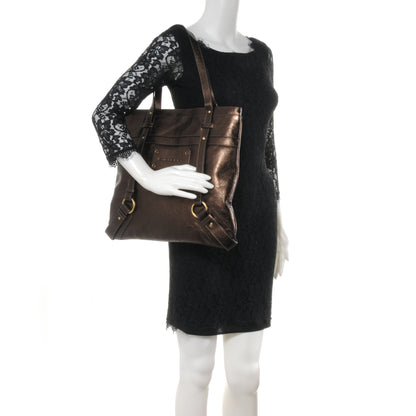 Burberry Leather Flat Portrait Tote Bronze 2 of 7