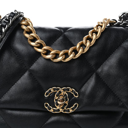 Chanel Goatskin Quilted Medium Chanel 19 Flap Black 10 of 10