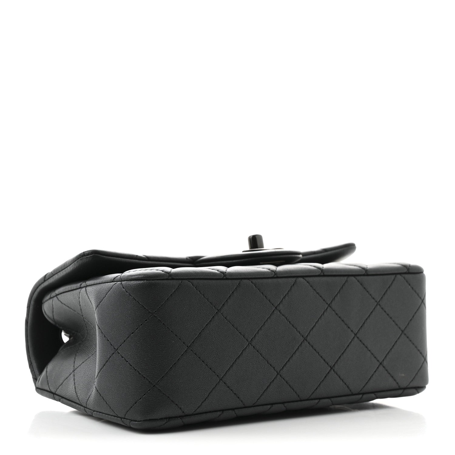 Chanel Lambskin Quilted Mini Rectangular Flap So Black 4 of 10