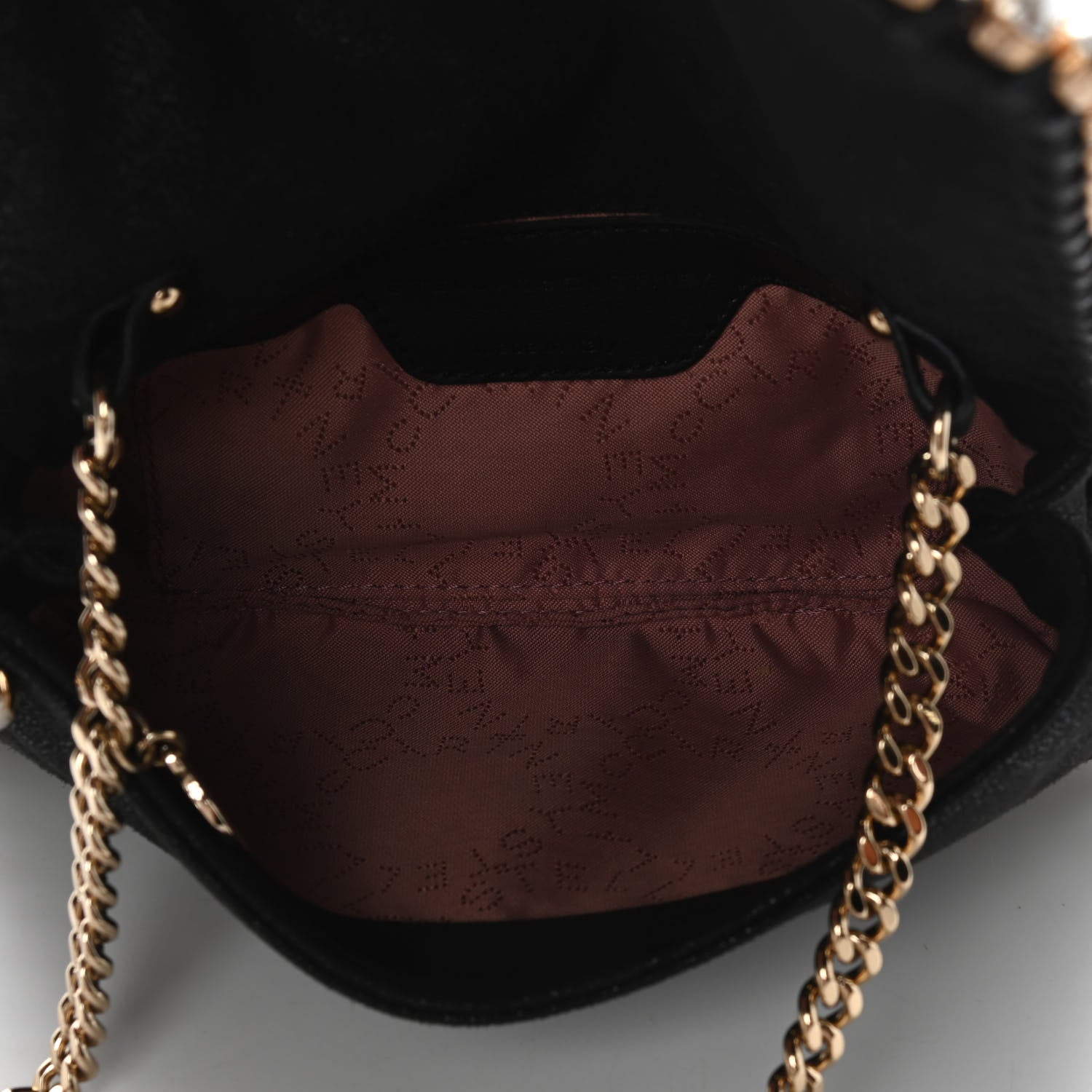 Stella McCartney Shaggy Deer Pearl Studded Falabella Crossbody Clutch Black 4 of 10