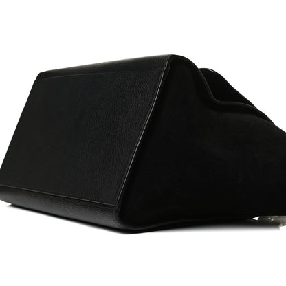 Celine Drummed Calfskin Suede Medium Trapeze Black 9 of 14