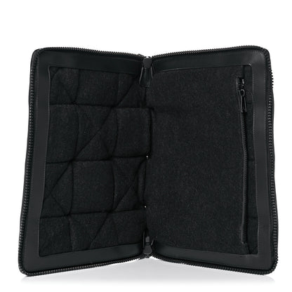 Bottega Veneta Calfskin Maxi Intrecciato Puffy Laptop Pouch Black 5 of 9