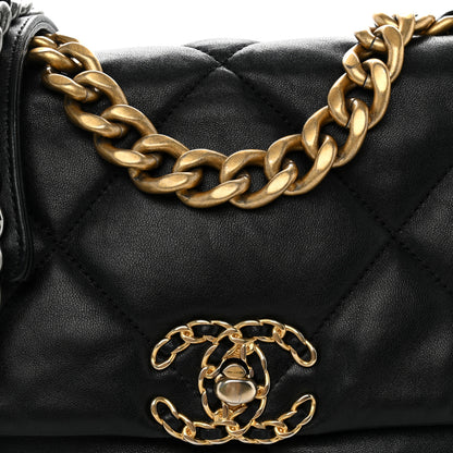 Chanel Lambskin Quilted Medium Chanel 19 Flap Black 8 of 10