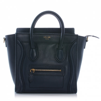Celine Smooth Calfskin Nano Luggage Navy 1 of 8