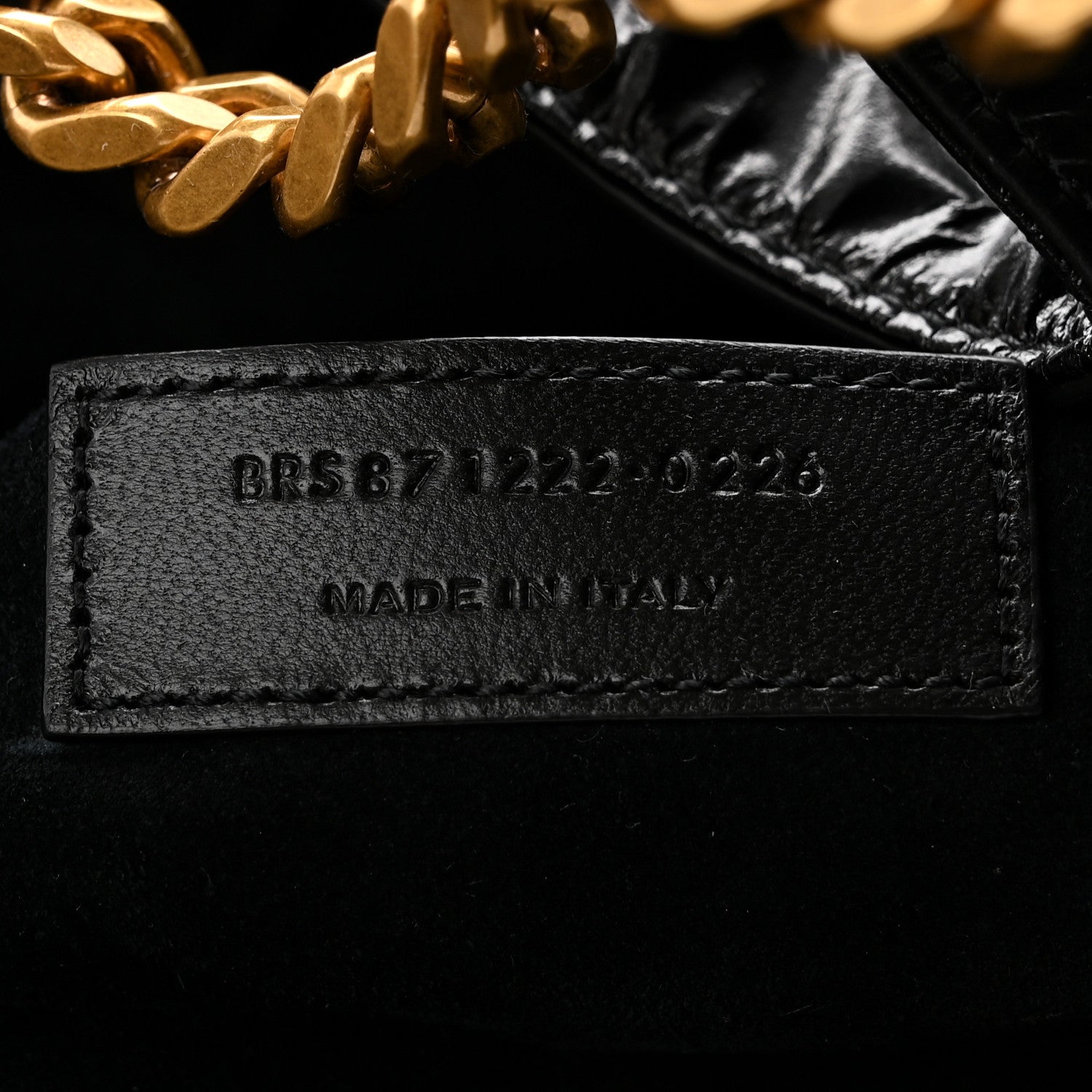 Saint Laurent Crinkled Calfskin Cassandre Hobo Black 7 of 10