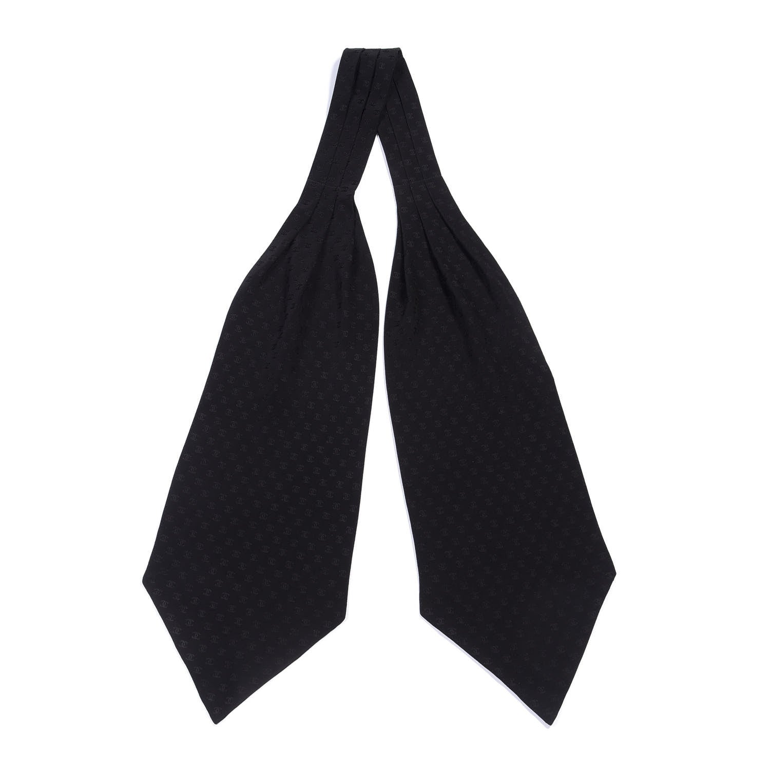 Chanel Silk CC Scarf Black 2 of 3
