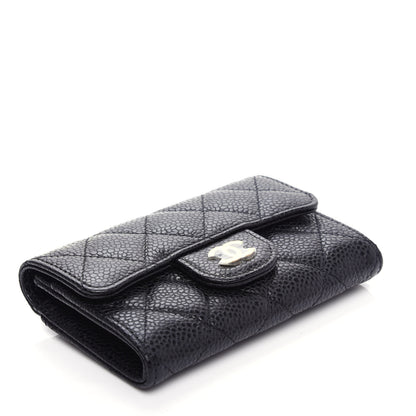 Chanel Caviar Quilted Flap Card Holder Wallet Black 4 of 9